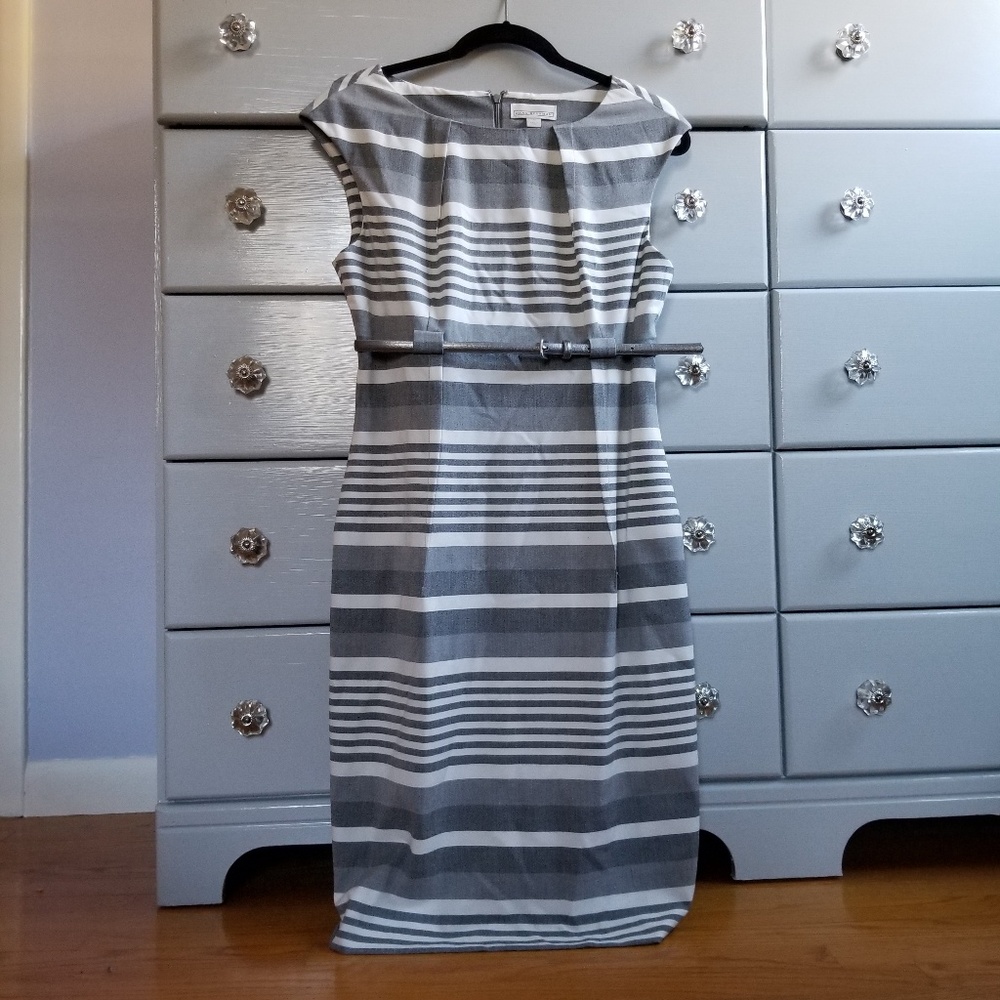 Dana Buchman | Striped Sheath Dress and Belt